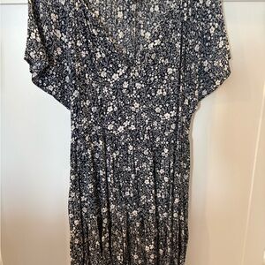 Knox Rose Navy and White Floral Maxi Dress
